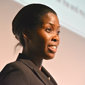 Ugandan Emma Naluyima describes her thriving pig+crop farm at the Global Forum for Food and&nbsp;Agriculture